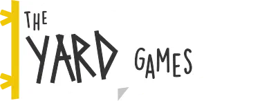 "The Yard Games" logo with a flag design and stylized lettering.